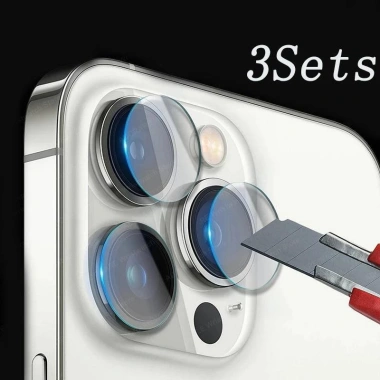 Bộ 3 Kính Cường Lực Bảo Vệ Camera iPhone 15-14-13-12-11 Pro Max Plus - Siêu Bền, Giá Chỉ 21.199 VND