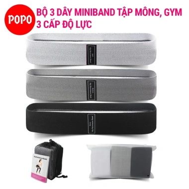 Bộ 3 MiniBand POPO dây kháng lực đa năng - Tập Gym Yoga, giảm giá 71.000 VNĐ