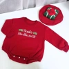 Bộ 3 Món Bodysuit Thêu Tên, Mũ & Túi Bánh Chưng Nỉ Bông Dày, Giá 264k 4