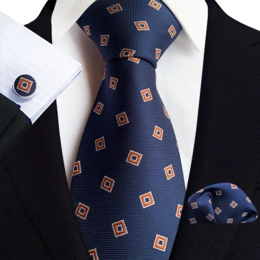 Bộ 3 món Cà vạt 8cm - Khăn cài túi áo vest Cravat Calavat chú rể giá 104.900 2