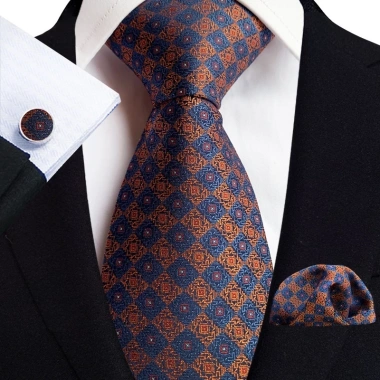 Bộ 3 món Cà vạt 8cm - Khăn cài túi áo vest Cravat Calavat chú rể giá 104.900 3