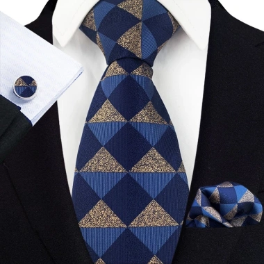 Bộ 3 món Cà vạt 8cm - Khăn cài túi áo vest Cravat Calavat chú rể giá 104.900 9