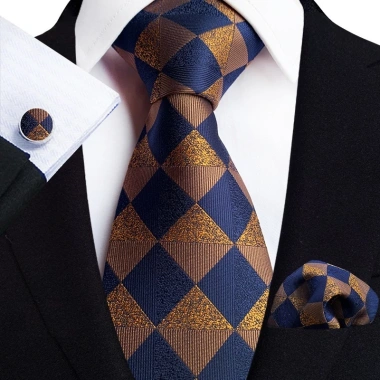 Bộ 3 món Cà vạt 8cm - Khăn cài túi áo vest Cravat Calavat chú rể giá 104.900 10