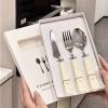 Bộ 3 Món Dĩa Thìa Dao Hình Phô Mai - Đồ Ăn Trái Cây Nĩa Súp Màu Kem Sang Trọng, Giá 29.900₫ 9