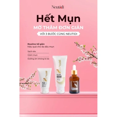 Bộ 3 Neutidi chăm sóc da dầu mụn - Làm sạch kiềm dầu, giảm thâm, sáng da, 425k 3