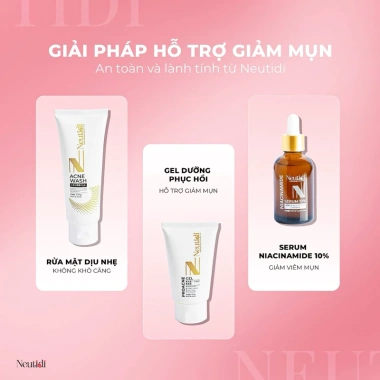 Bộ 3 Neutidi chăm sóc da dầu mụn - Làm sạch kiềm dầu, giảm thâm, sáng da, 425k 4