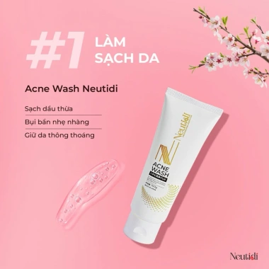 Bộ 3 Neutidi chăm sóc da dầu mụn - Làm sạch kiềm dầu, giảm thâm, sáng da, 425k 6