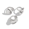 Bộ 3 Nhẫn Mở Bất Đối Xứng Vòng Xoắn Giọt Nước Ôm – Trang sức dự tiệc nữ 9