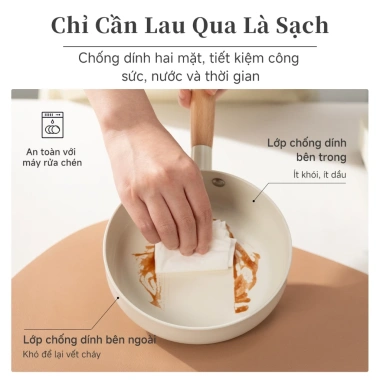 Bộ 3 Nồi Chảo Simplus x INSSA Gốm Sứ Chống Dính 16cm Nắp Kính Không PTFE GUOJ042 - 386.900₫ 6