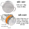 Bộ 3 nồi inox Đạt Tường chính hãng - Dùng mọi loại bếp, truyền nhiệt nhanh, giảm giá 20% chỉ 389.000₫ 2