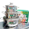 Bộ 3 nồi inox TITHAFAC nắp kính đa năng cho mọi loại bếp cao cấp, giá ưu đãi 254.200₫ 6