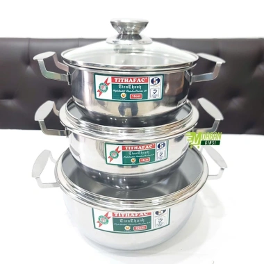 Bộ 3 nồi inox TITHAFAC nắp kính đa năng cho mọi loại bếp cao cấp, giá ưu đãi 254.200₫ 8