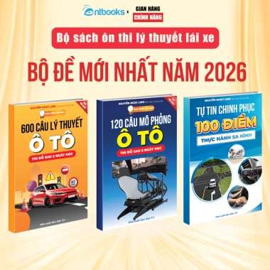 Bộ 3 Sách Ôn Thi Lái Xe 2.025 - 600 Câu Lý Thuyết, 120 Câu Mô Phỏng, Đề Mới Nhất, Dùng Thi Sát Hạch