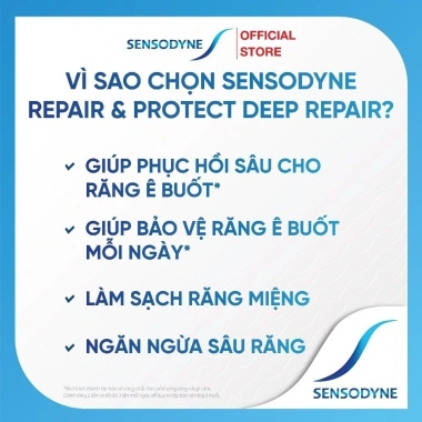 Bộ 3 Sensodyne Deep Repair 100g - Phục hồi sâu, bảo vệ răng nhạy, giá ưu đãi 291k