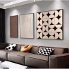 Bộ 3 Tranh Canvas Trừu Tượng Đen Trắng - Trang trí hiện đại, tối giản 9