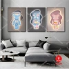 Bộ 3 Tranh Gấu Bearbrick Kaws Dán Tường Không Khoan, Băng Keo Kèm, Giá 150k 8