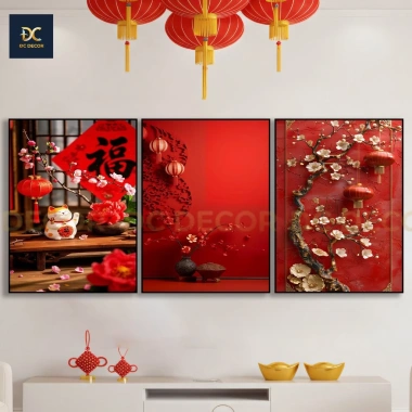 Bộ 3 Tranh Tết Fomex Đẹp - Decor Trang Trí Nhà Cửa, Giá Chỉ 98.000₫ 6