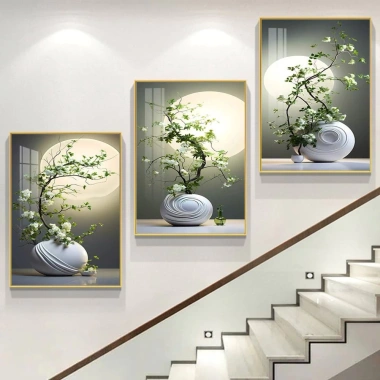 Bộ 3 Tranh Tráng Gương Cầu Thang Hiện Đại - Trang trí Phòng Khách, Ngủ 250.000đ 2