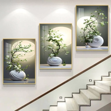Bộ 3 Tranh Tráng Gương Cầu Thang Hiện Đại - Trang trí Phòng Khách, Ngủ 250.000đ 9