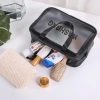 Bộ 3 túi WASHBAG hồng trong suốt đựng mỹ phẩm chống thấm nước, nhiều kích cỡ du lịch 7