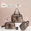 Bộ 3 túi WASHBAG hồng trong suốt đựng mỹ phẩm chống thấm nước, nhiều kích cỡ du lịch 9