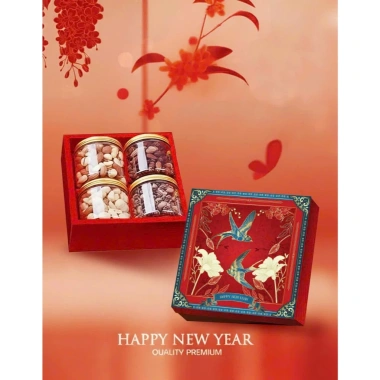Bộ 3 vỏ hộp đựng hũ thủy tinh 2.026 - Đựng hạt dinh dưỡng, kẹo Tết, chỉ 110k 3
