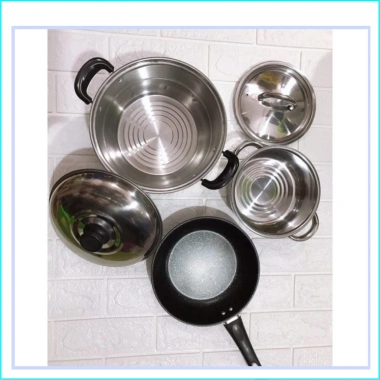 Bộ 3 xoong nồi chảo 3 món - Giá giảm từ 185k còn 155k, siêu tiết kiệm cho bếp nhà