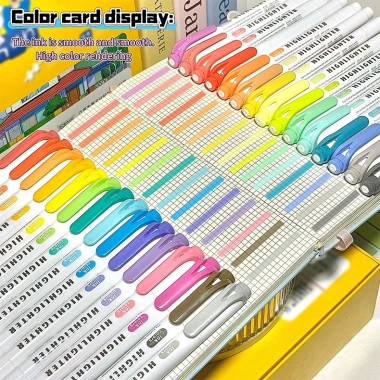 Bộ 30 bút highlight hai đầu màu sáng tạo - Đánh dấu, trang trí sổ tay DIY cho học sinh sinh viên, giảm còn 38.000 VND 2