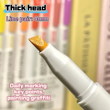 Bộ 30 bút highlight hai đầu màu sáng tạo - Đánh dấu, trang trí sổ tay DIY cho học sinh sinh viên, giảm còn 38.000 VND 6