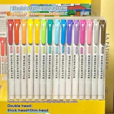 Bộ 30 bút highlight hai đầu màu sáng tạo - Đánh dấu, trang trí sổ tay DIY cho học sinh sinh viên, giảm còn 38.000 VND 7