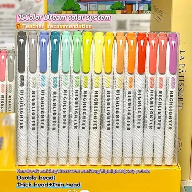Bộ 30 bút highlight hai đầu màu sáng tạo - Đánh dấu, trang trí sổ tay DIY cho học sinh sinh viên, giảm còn 38.000 VND 8