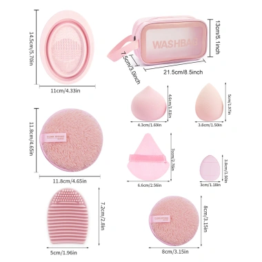 Bộ 30 dụng cụ trang điểm MAANGE Cọ chuyên nghiệp, bọt biển silicone, chất tẩy rửa an toàn, phù hợp mọi phong cách, bộ cọ makeup chuyên gia, dễ rửa sạch, chỉ 209.000₫ 9