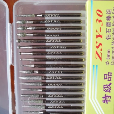 Bộ 30 mũi mài ZSY-30, 30 mũi mài kim cương 3mm - Đánh bóng, chỉ 122.000₫