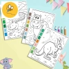 Bộ 30 Tranh Tô Màu Theo Số Phép Tính Động Vật - Đồ Chơi Trẻ Em Giấy Thủ Công TM103 Giảm còn 17.900đ