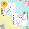 Bộ 30 Tranh Tô Màu Theo Số Phép Tính Động Vật - Đồ Chơi Trẻ Em Giấy Thủ Công TM103 Giảm còn 17.900đ 5