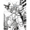 Bộ 33 tranh tô màu robot và siêu nhân Gundam - A4 A5 trẻ em, giá ưu đãi 15.000đ