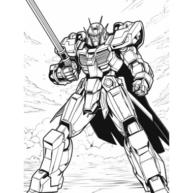 Bộ 33 tranh tô màu robot và siêu nhân Gundam - A4 A5 trẻ em, giá ưu đãi 15.000đ 5