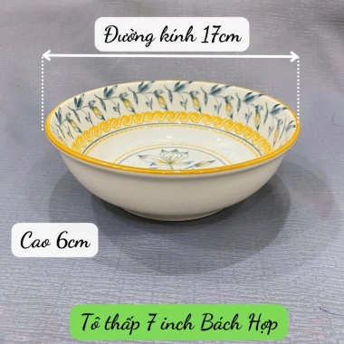 Bộ 35 chi tiết Chén Tô Dĩa Gốm Sứ Hoa Bách Hợp 10 Người - Họa Tiết Sang Trọng, Giá Ưu Đãi 673.200 VND 6