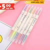 Bộ 3/6 bút highlight 2 đầu FUMI - Pastel đa màu, 2 ngòi nhớ, chỉ 13.300₫