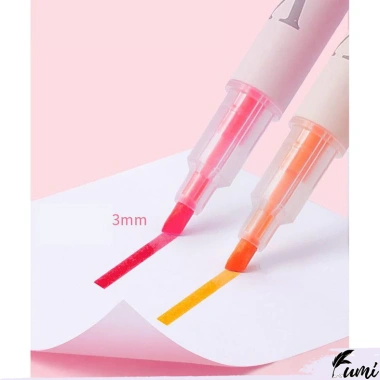 Bộ 3/6 bút highlight 2 đầu FUMI - Pastel đa màu, 2 ngòi nhớ, chỉ 13.300₫ 9 Bộ 3/6 bút highlight 2 đầu FUMI - Pastel đa màu, 2 ngòi nhớ, chỉ 13.300₫ 9