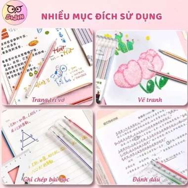 Bộ 36 màu bút gel kim tuyến lấp lánh - Đánh dấu, bullet journal, chỉ 125k