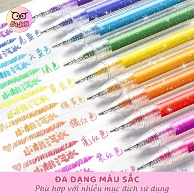 Bộ 36 màu bút gel kim tuyến lấp lánh - Đánh dấu, bullet journal, chỉ 125k
