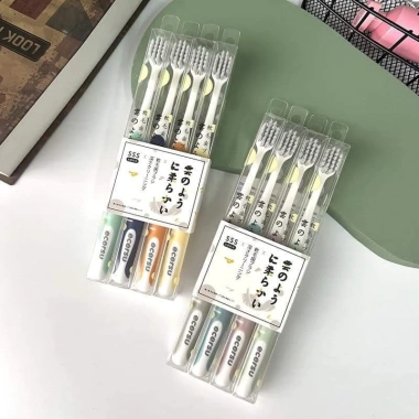 Bộ 4 Bàn Chải Ecersu Đầu Nhỏ Lông Mềm - Dành cho Trẻ và Người Lớn, Giá 42.000đ