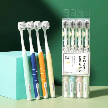 Bộ 4 Bàn Chải Ecersu Đầu Nhỏ Lông Mềm - Dành cho Trẻ và Người Lớn, Giá 42.000đ