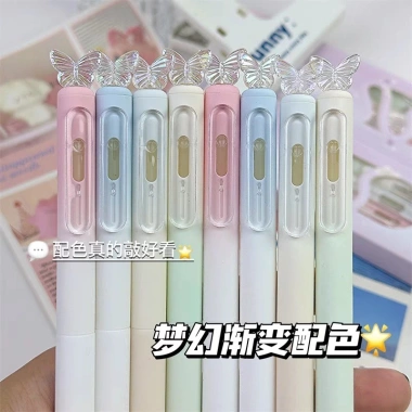 Bộ 4 Bướm Gel Bút Mực Đen - Thiết Kế Độc Đáo, Bền, Văn Phòng Phẩm, Giá 57.497₫