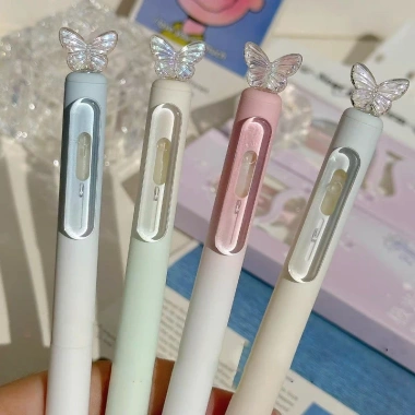 Bộ 4 Bướm Gel Bút Mực Đen - Thiết Kế Độc Đáo, Bền, Văn Phòng Phẩm, Giá 57.497₫