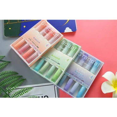 Bộ 4 bút dạ Highlight Pastel Morandi - Nhiều màu sắc cute, Gradual Sunrise, giảm giá 18.550₫ 7 Bộ 4 bút dạ Highlight Pastel Morandi - Nhiều màu sắc cute, Gradual Sunrise, giảm giá 18.550₫ 7