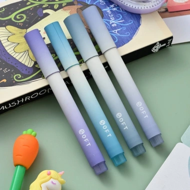Bộ 4 bút dạ Highlight Pastel Morandi - Nhiều màu sắc cute, Gradual Sunrise, giảm giá 18.550₫