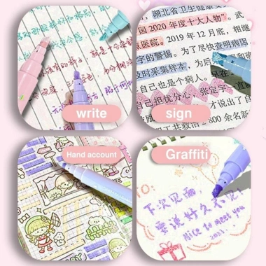 Bộ 4 Bút Dạ Quang Pastel Glitter - Highlight Dễ Thương, Mực Đều Không Nhòe cho Học Sinh, giảm còn 39.000₫ 5