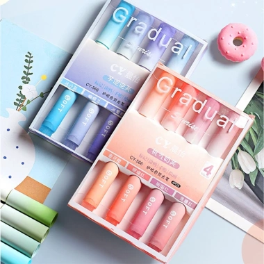 Bộ 4 bút đánh dấu Highlight HI09 - Dạ quang Gradual, màu dịu mắt, giá 25.300₫ 2